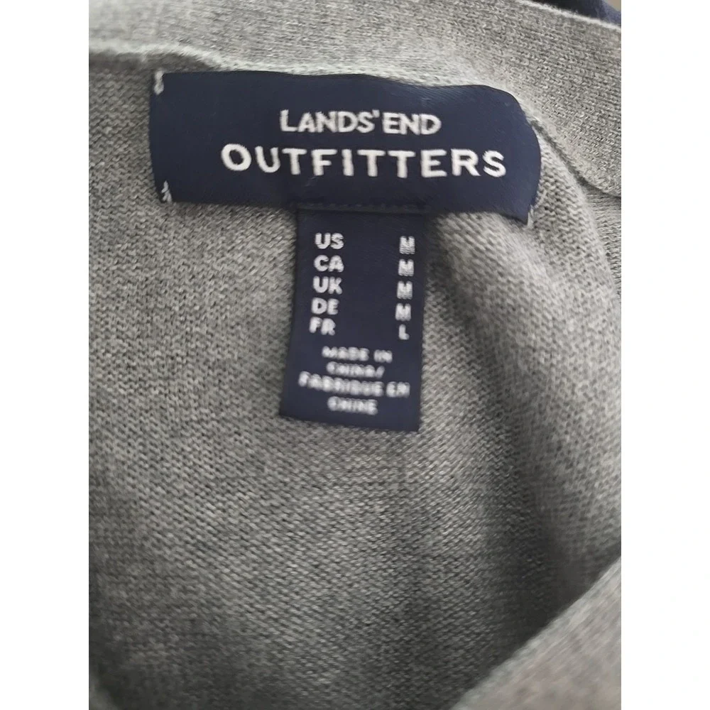 LANDS END OUTFITTERS Men's BUTTON UP Sweater Cardigan SZ‎ M Button Up Pockets